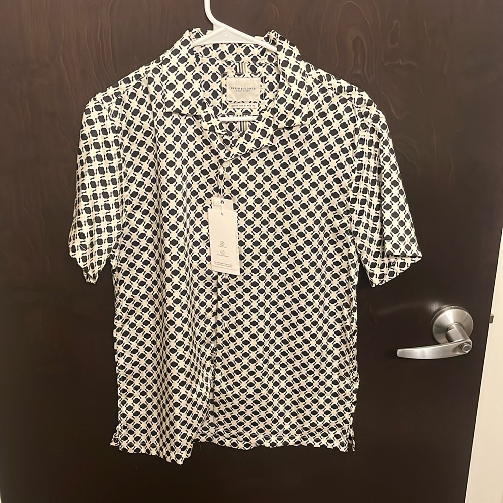 Denim & Flower Mens Small Button Down Shirt